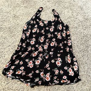 Forever 21 Black Floral Romper